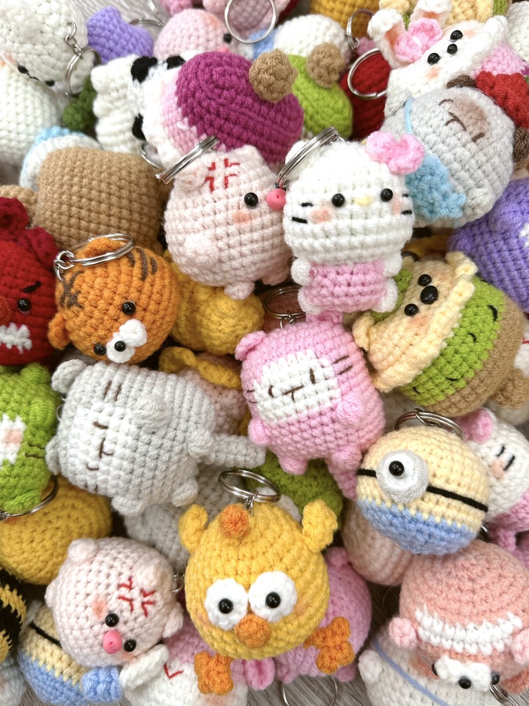 Móc Khóa Len Đan Hoạt Hình