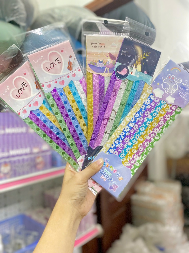 Set 10 Giấy Xếp Sao Hoạt Hình RC1097