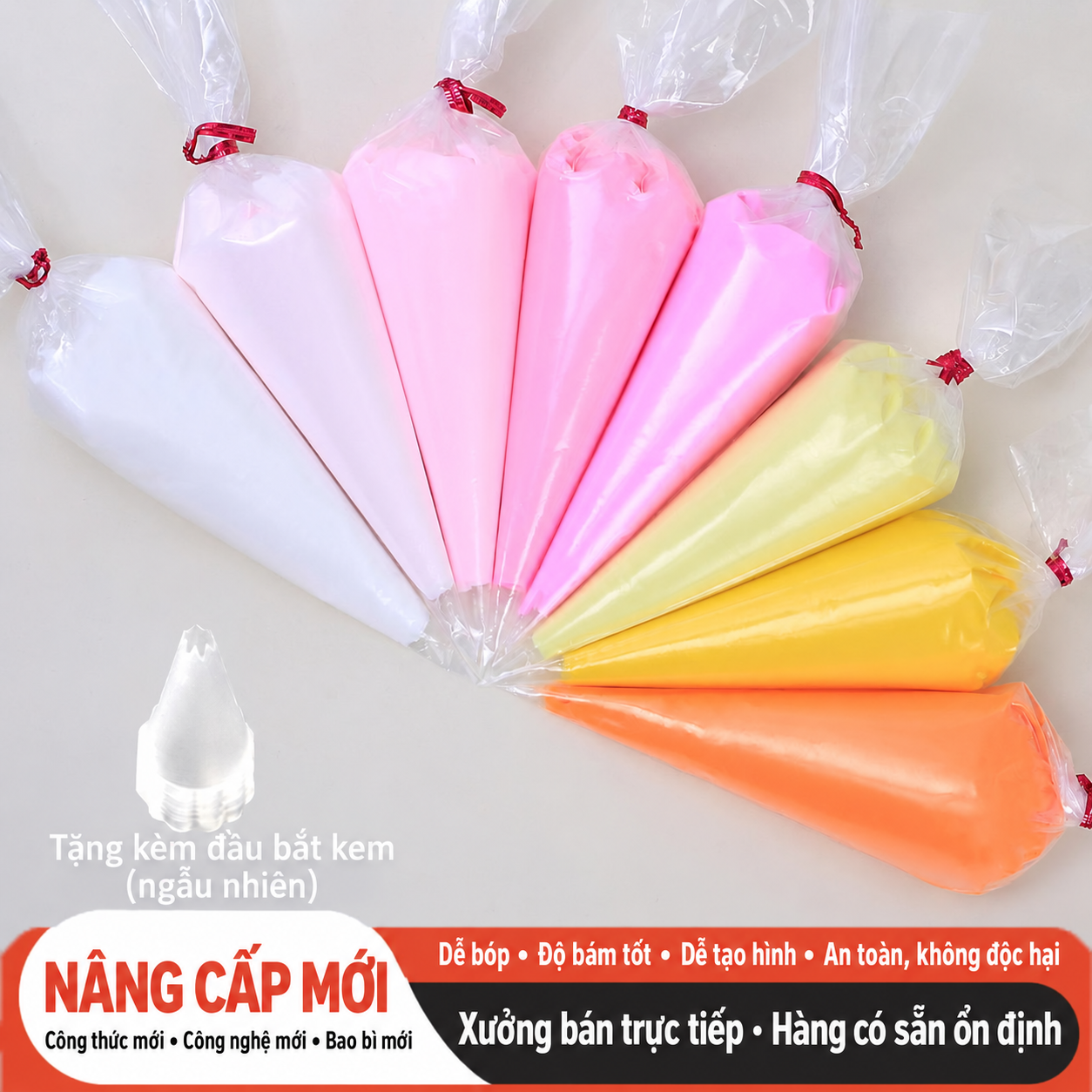 Set 10 Tuýp Kem Keo 100g+Đầu Bắt Keo RCKEO2517