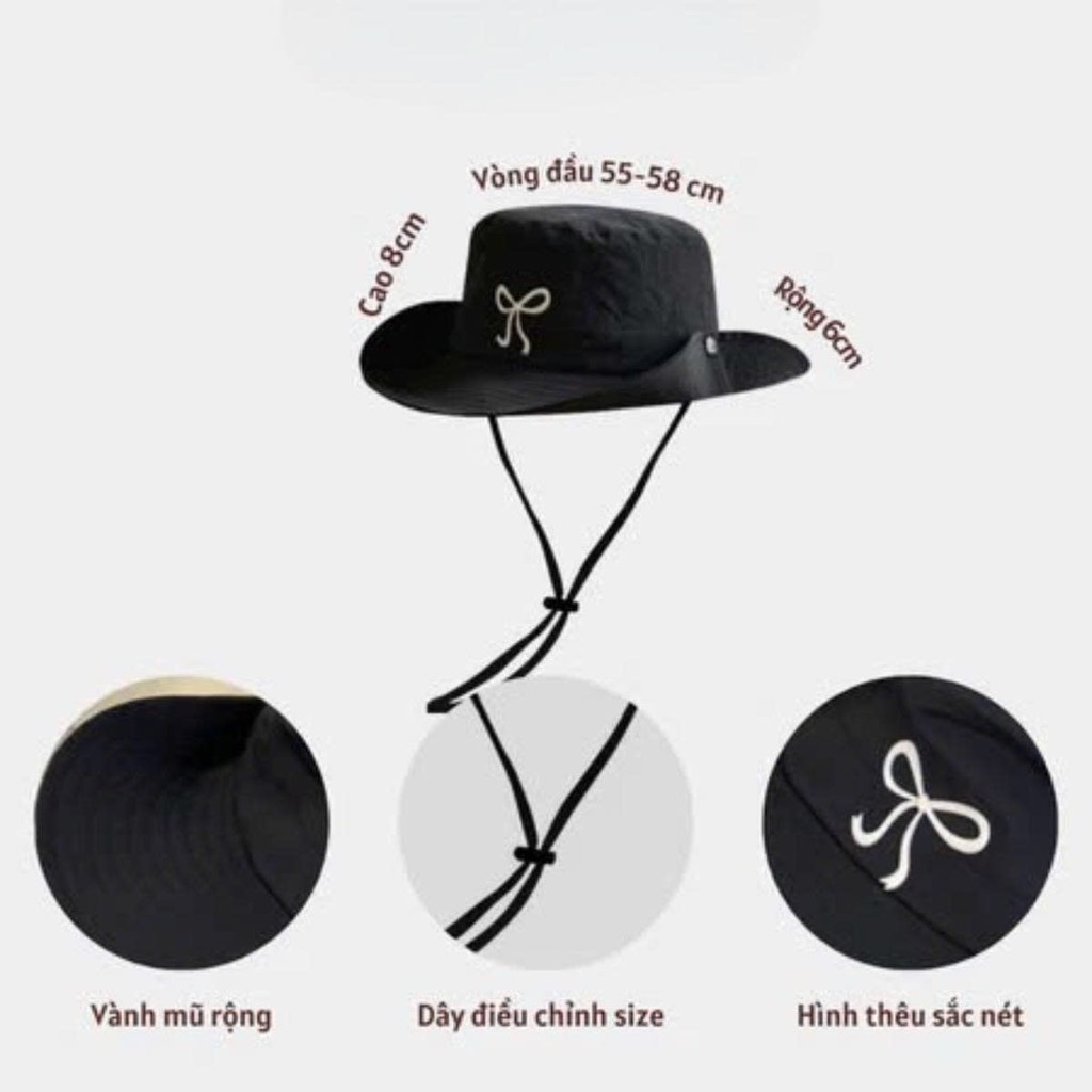 Nón Vành Rộng Thêu N1