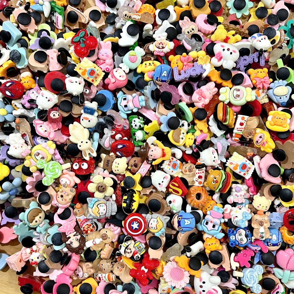 Set 50 Charm Nhựa Gắn Dép