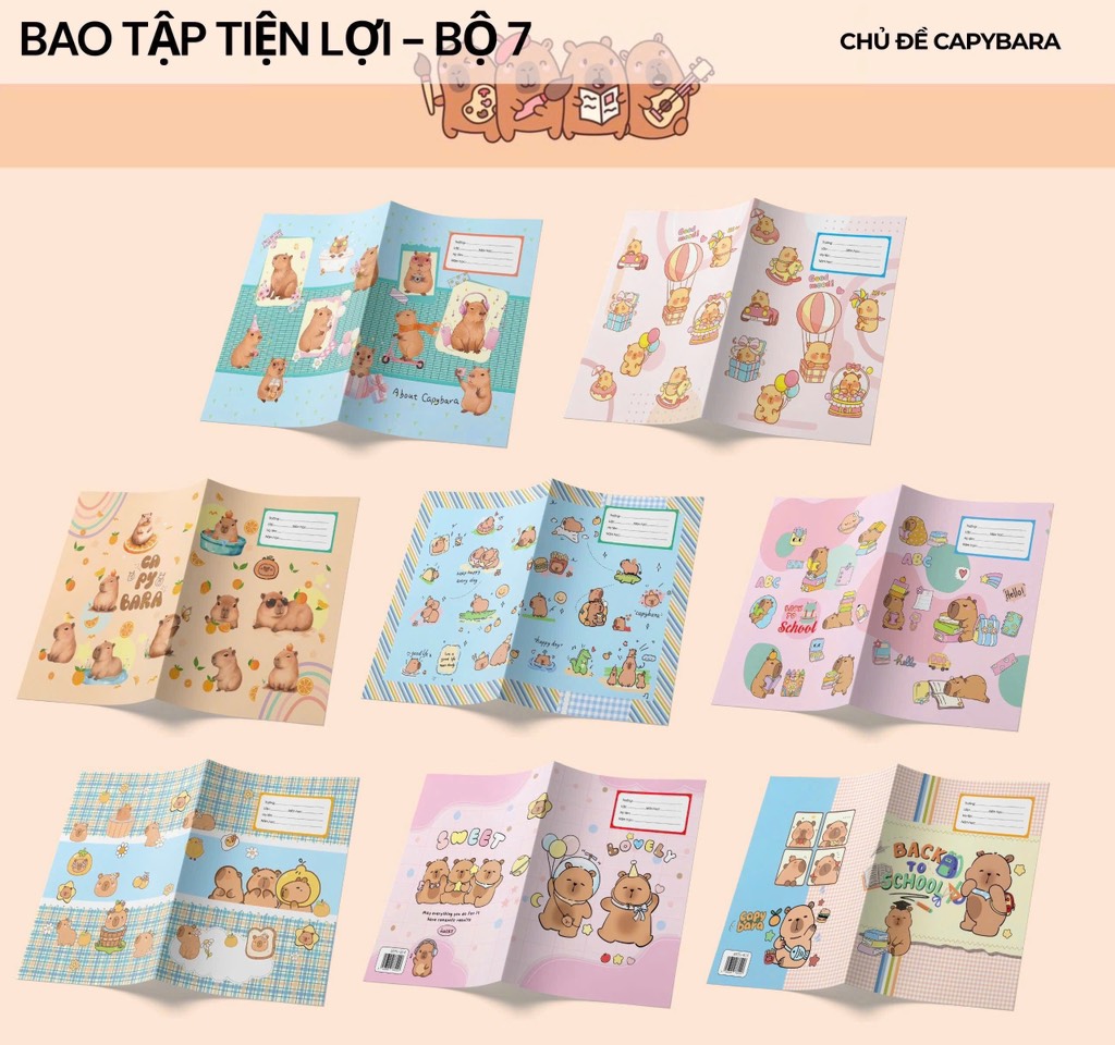 Xấp Bìa Bao Vở Đủ Mẫu