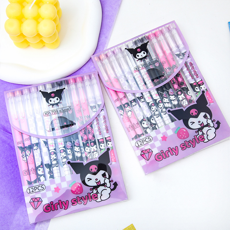 Hộp 12 Bút Bi Xoá Được Kuromi RC02406