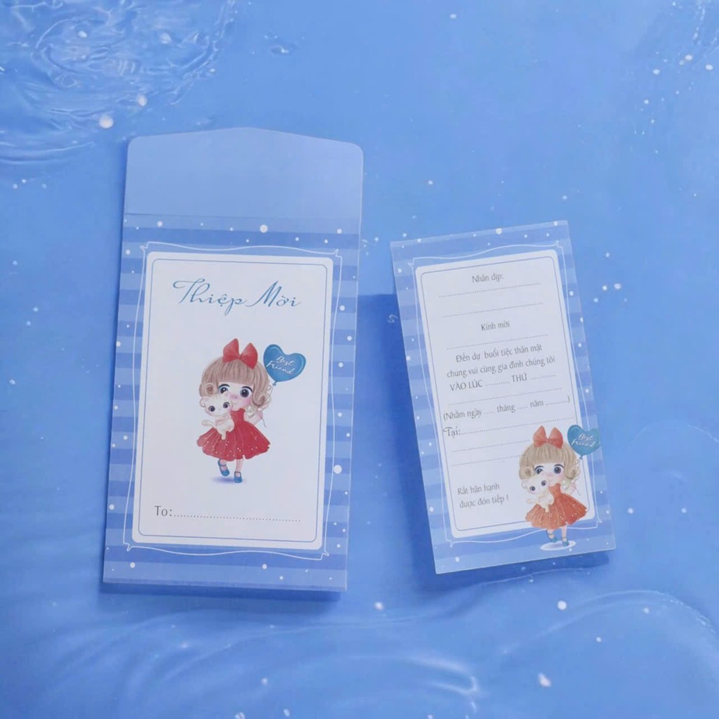 Thiệp Mời Sinh Nhật ND01 (xấp 10c 1 mẫu )