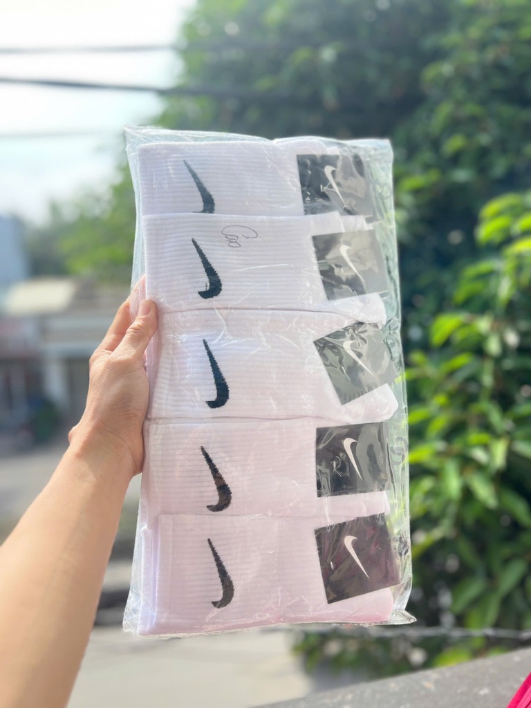 Set 10 Vớ TRắng Nike Cao