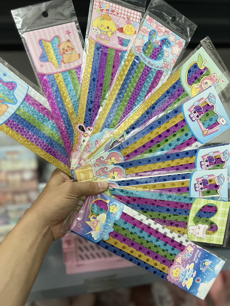 Set 10 Giấy Xếp Sao Hoạt Hình RC1097