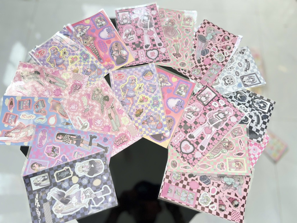 Set 10 Sticker Cô Bé Thời Trang RC3961