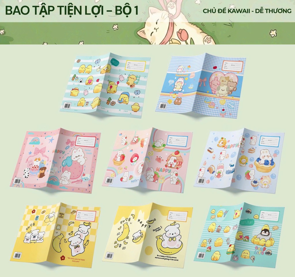 Xấp Bìa Bao Vở Đủ Mẫu