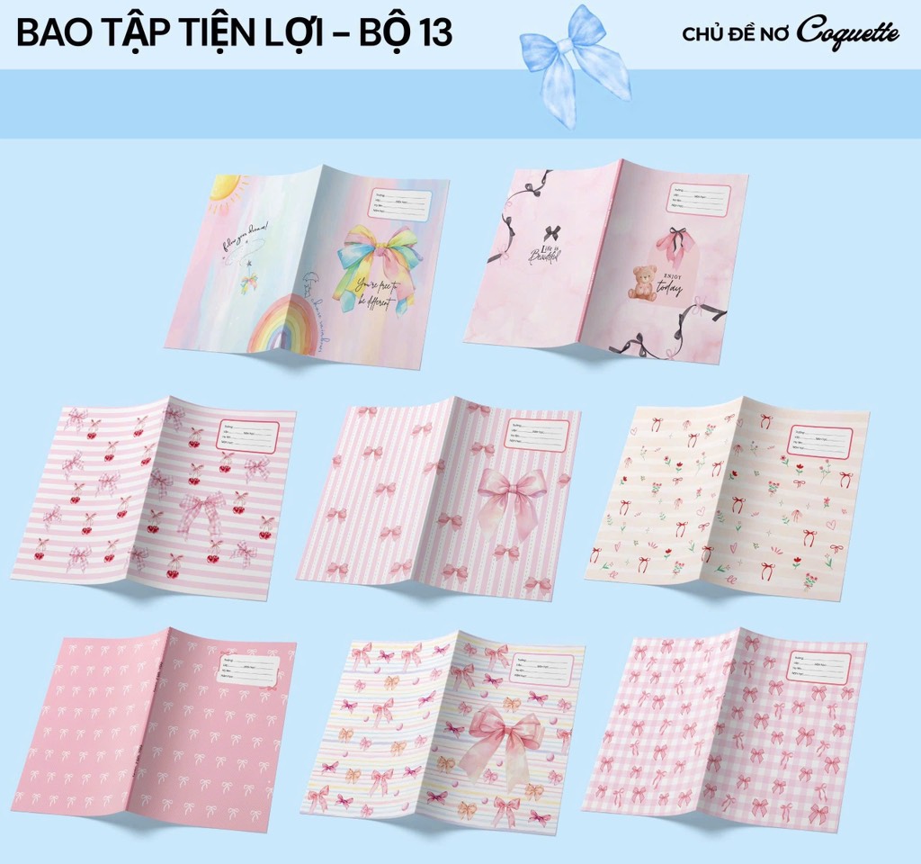 Xấp Bìa Bao Vở Đủ Mẫu