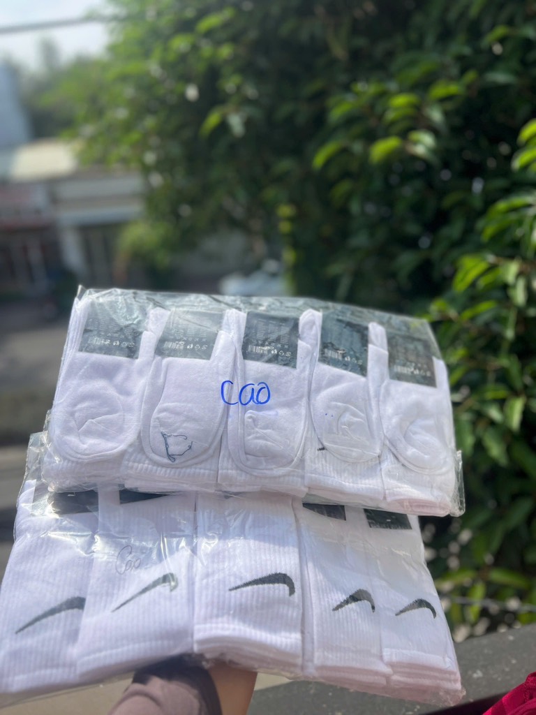 Set 10 Vớ TRắng Nike Cao