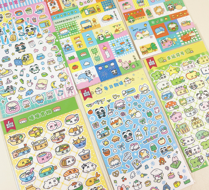 Set 10 Sticker Panda Mini RC2541