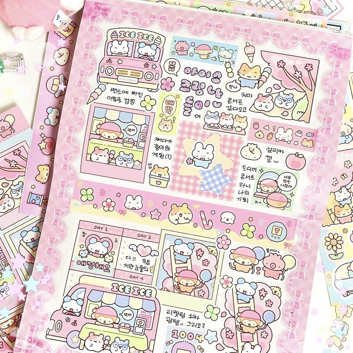 Set 10 Sticker Thú Cute RC3962