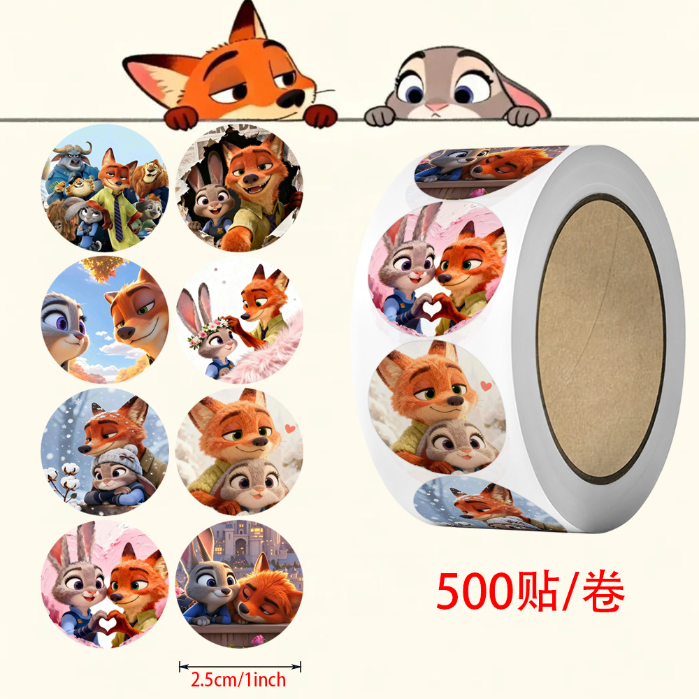 Cuộn Sticker Cáo Thỏ RC3741