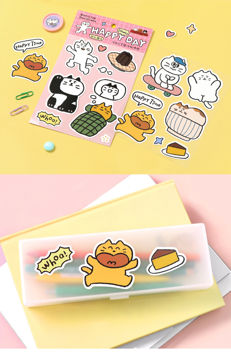 Set 10 Sticker Mèo Hình Vẽ RC3543