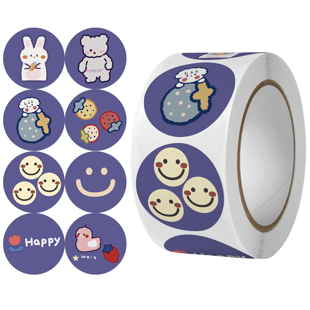 CUỘN 500 STICKER HOẠT HÌNH RC04653