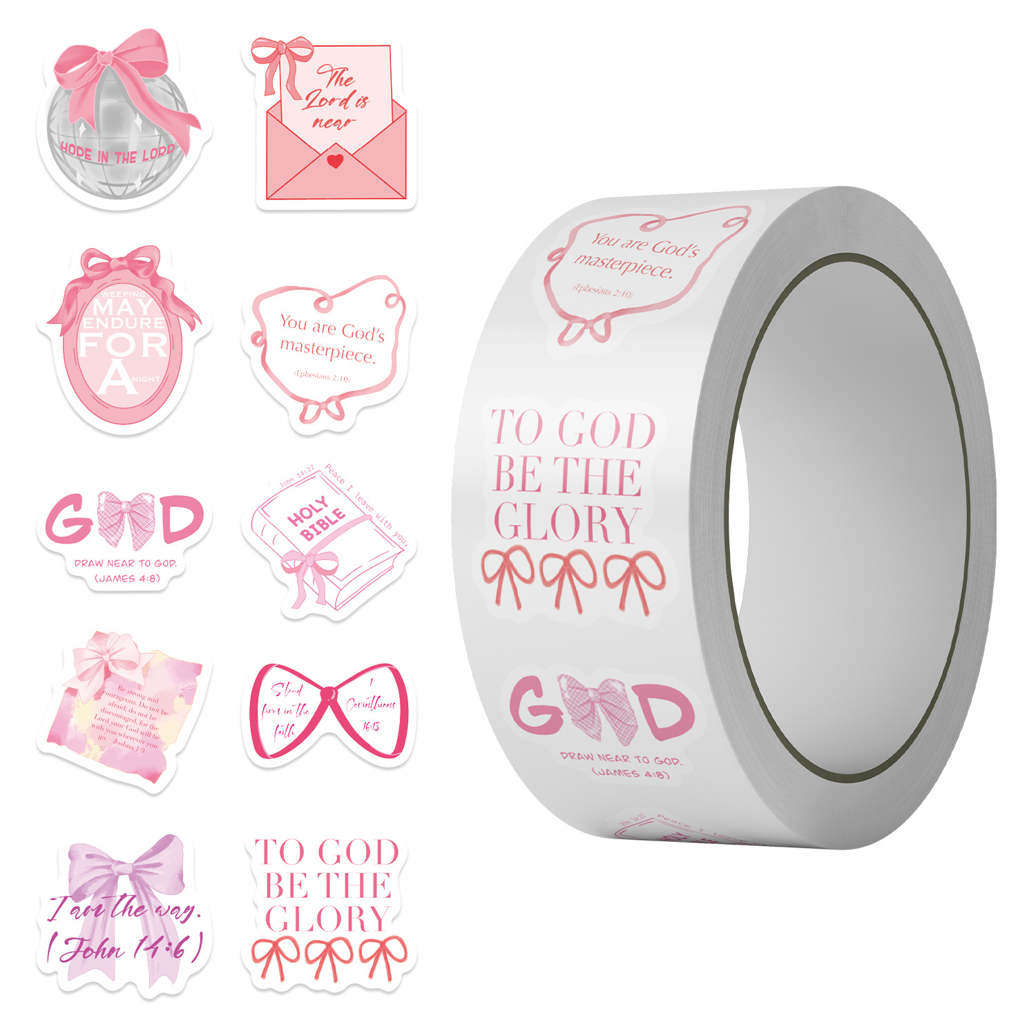 Cuộn Sticker Nơ Chữ RC3740