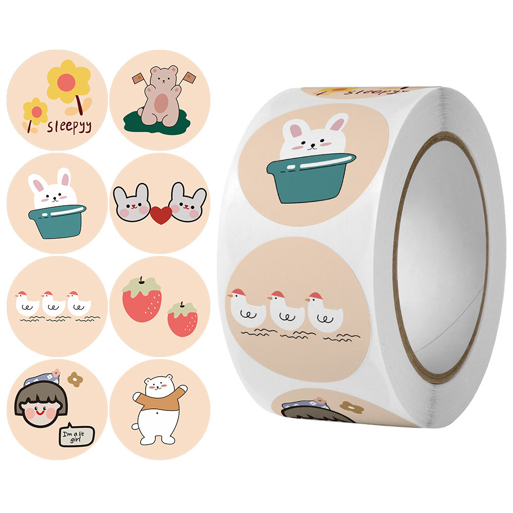CUỘN 500 STICKER HOẠT HÌNH RC04653