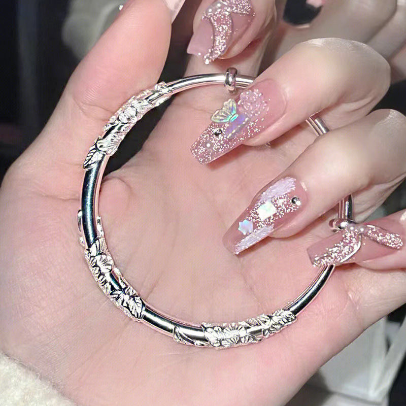 Vòng Tay Bạc Hoa RC3750