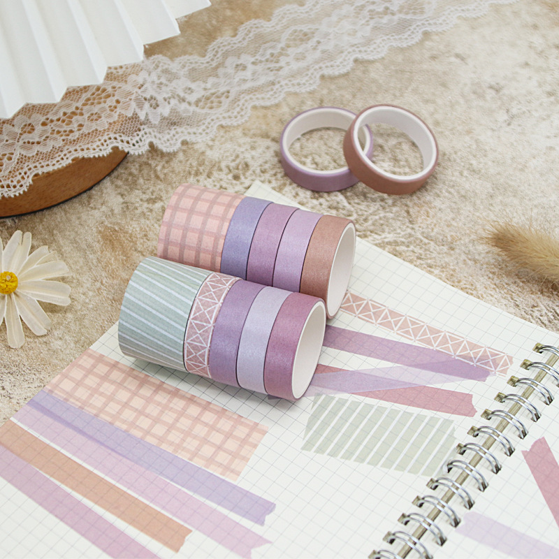 Hộp 10 Cuộn Washi Trơn RC535