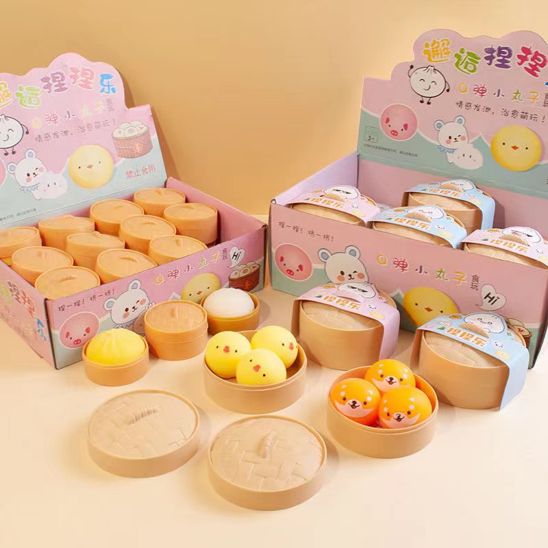 Hộp 3 Squishy Bánh Bao RC546