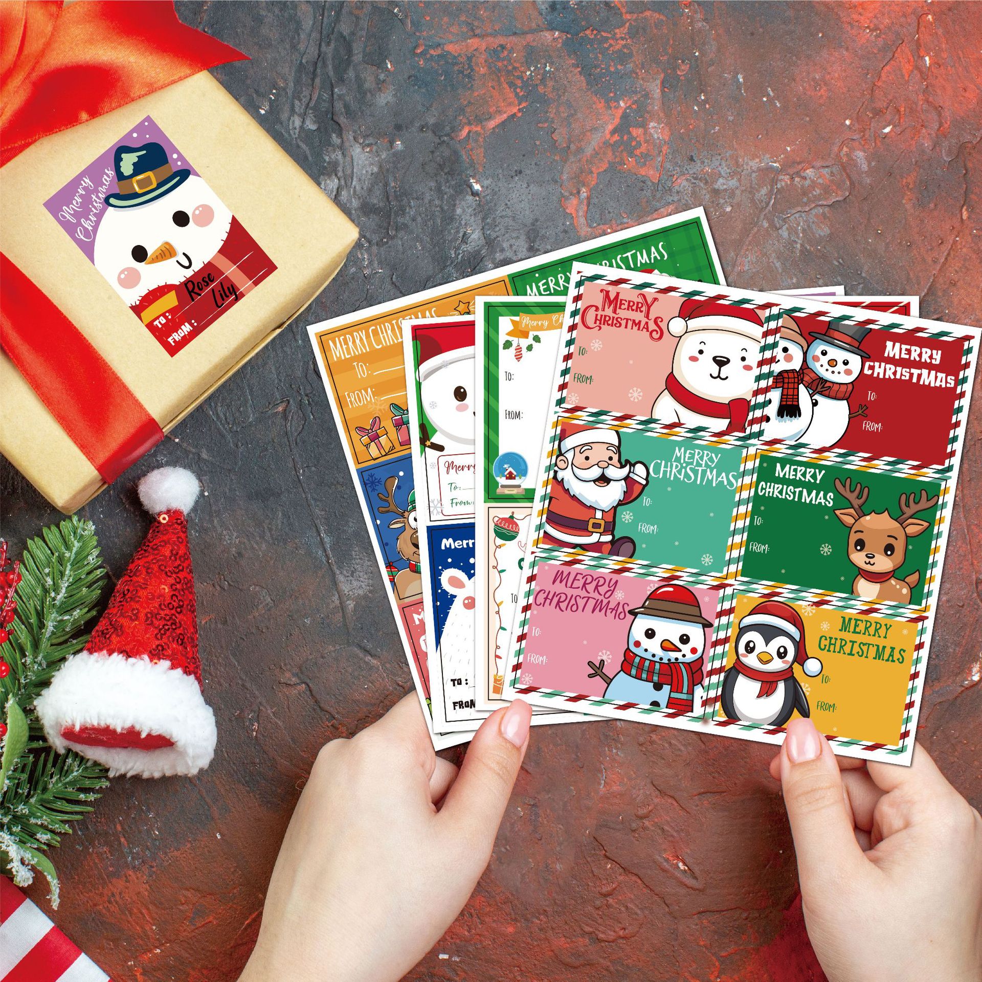 Set  Sticker Tem Noel RC3444 -  ( 1 bịch 1 set )