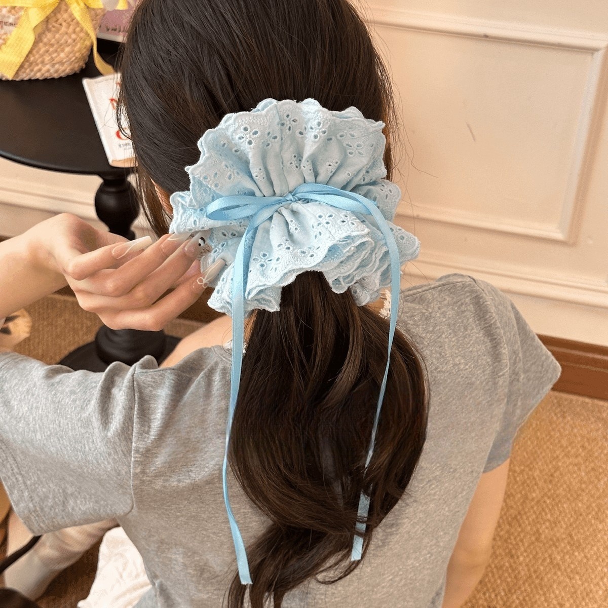 Cột Tóc Ren Thắt Dây RC2410