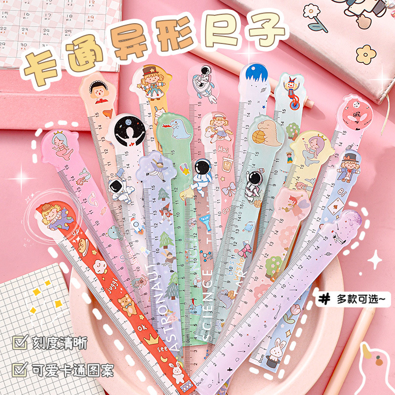 Set 10 Thước Nhựa Mica Hoạt Hình RC03468