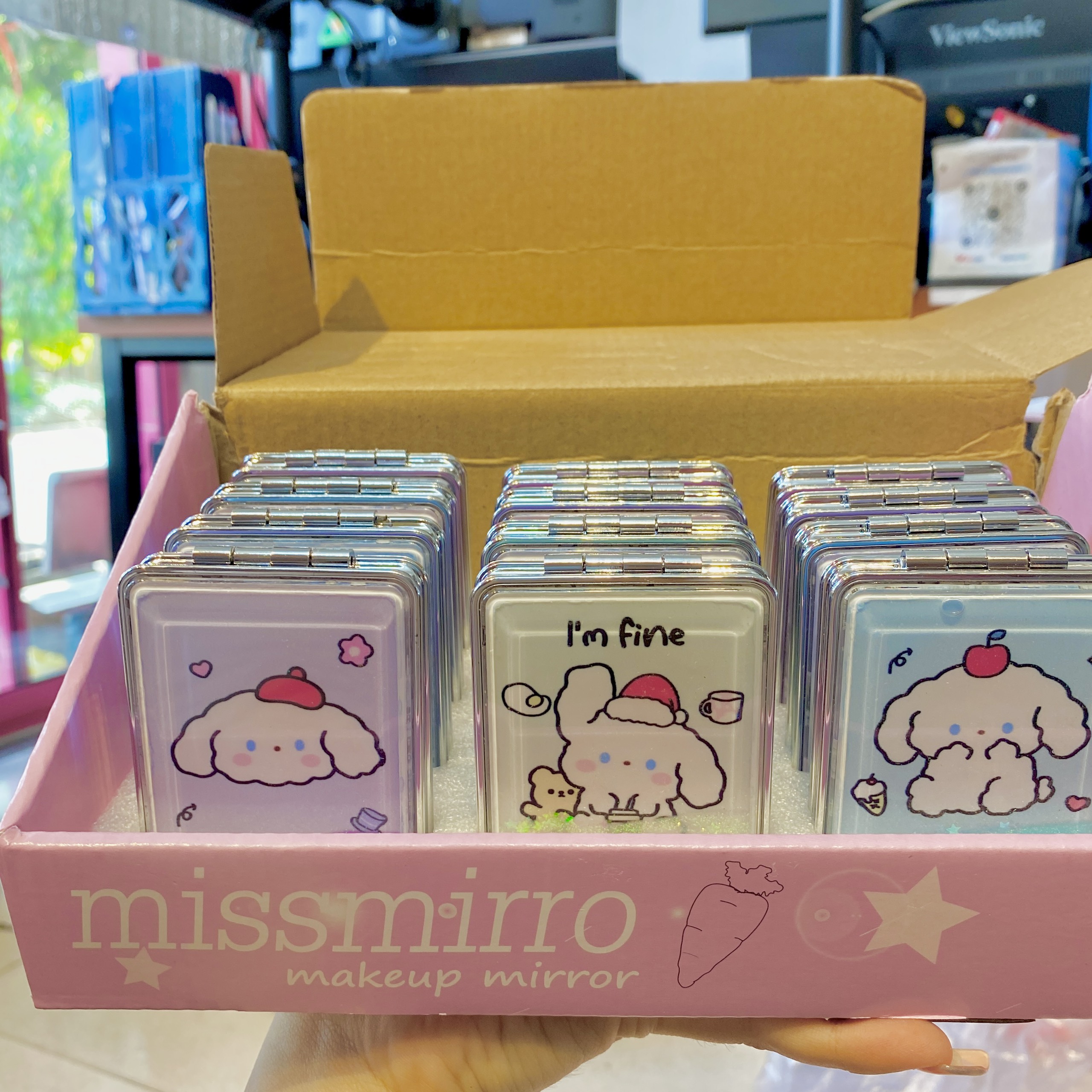 Hộp 12 Gương Chữ Nhật Nhũ G03