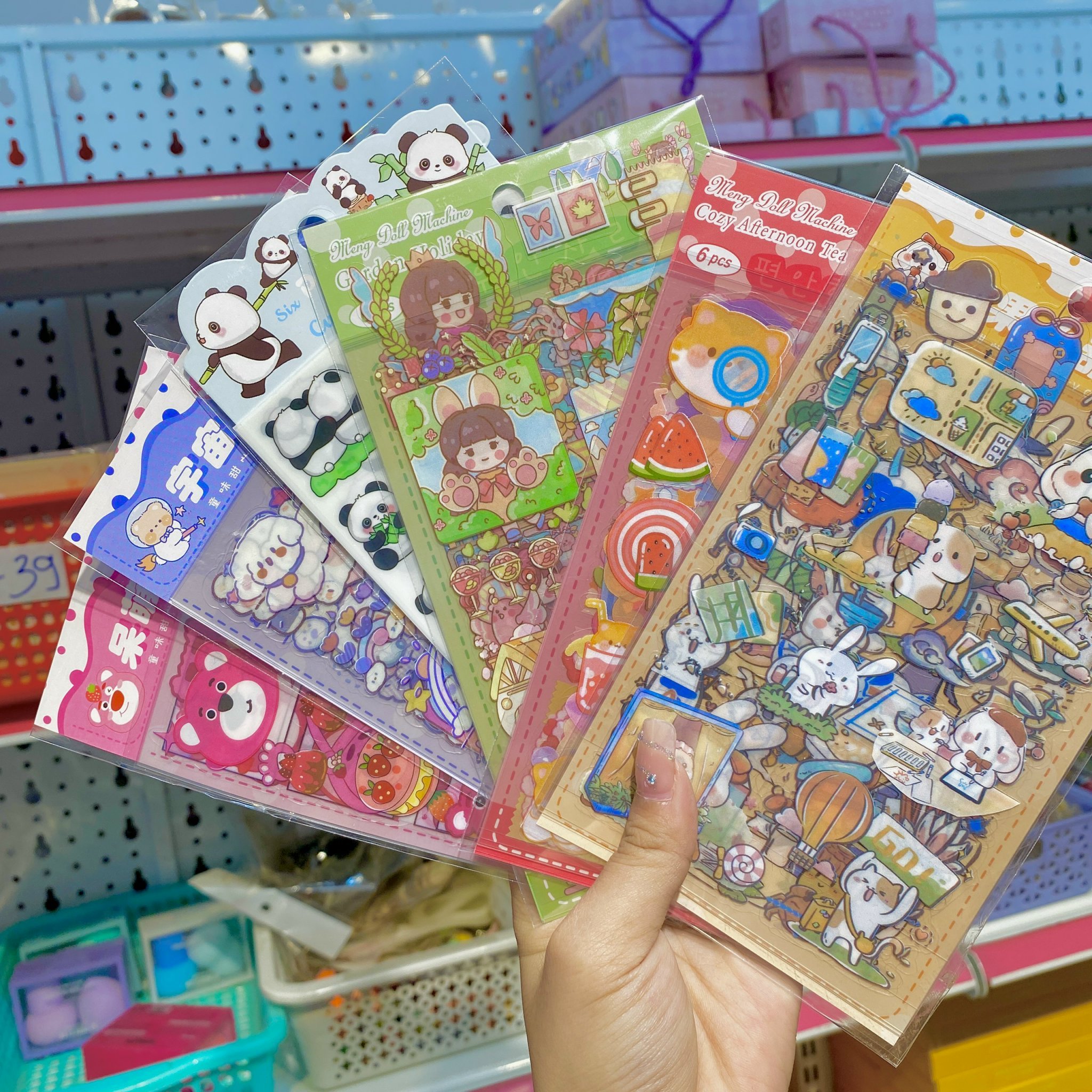 SET 10 Sticker 6 Tấm Hoạt Hình ND20007