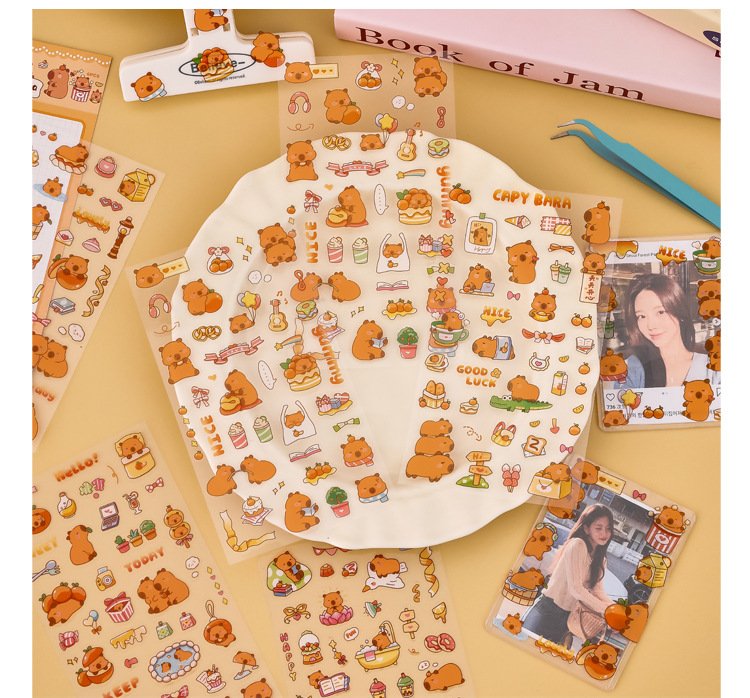 SET 10 Sticker 6 Tấm CapyBara ND0227