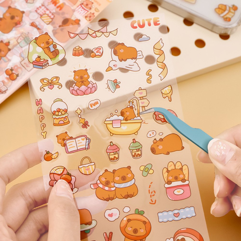 SET 10 Sticker 6 Tấm CapyBara ND0227