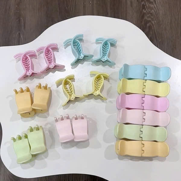 SET 12 KẸP CÀNG CUA BẦU PASTEL ND01838