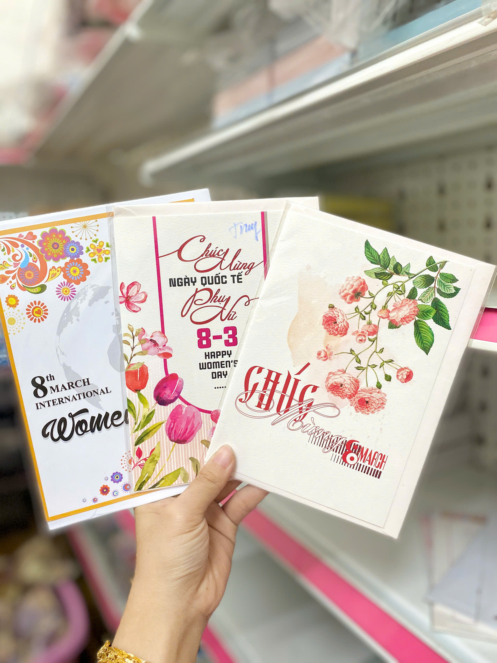 ( SET 10) Thiệp Thủ Công 8/3 Trung ND0125