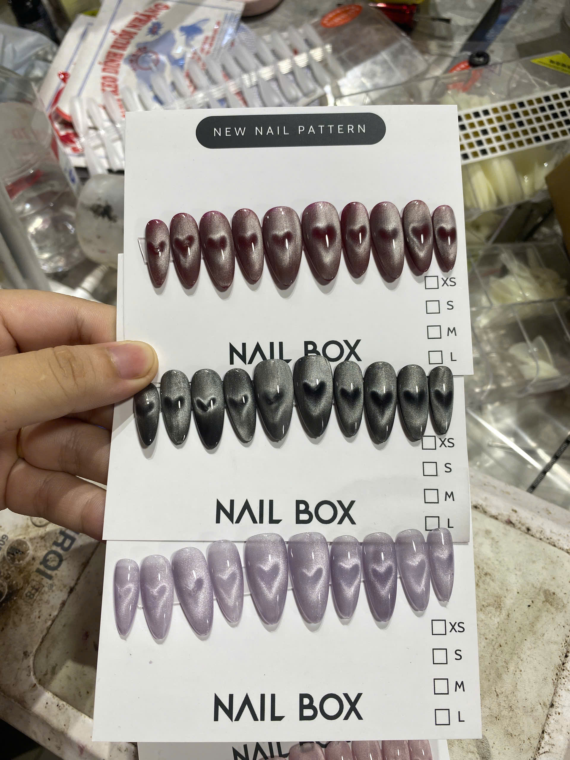 Nail Mắt Mèo Tim Thỏ
