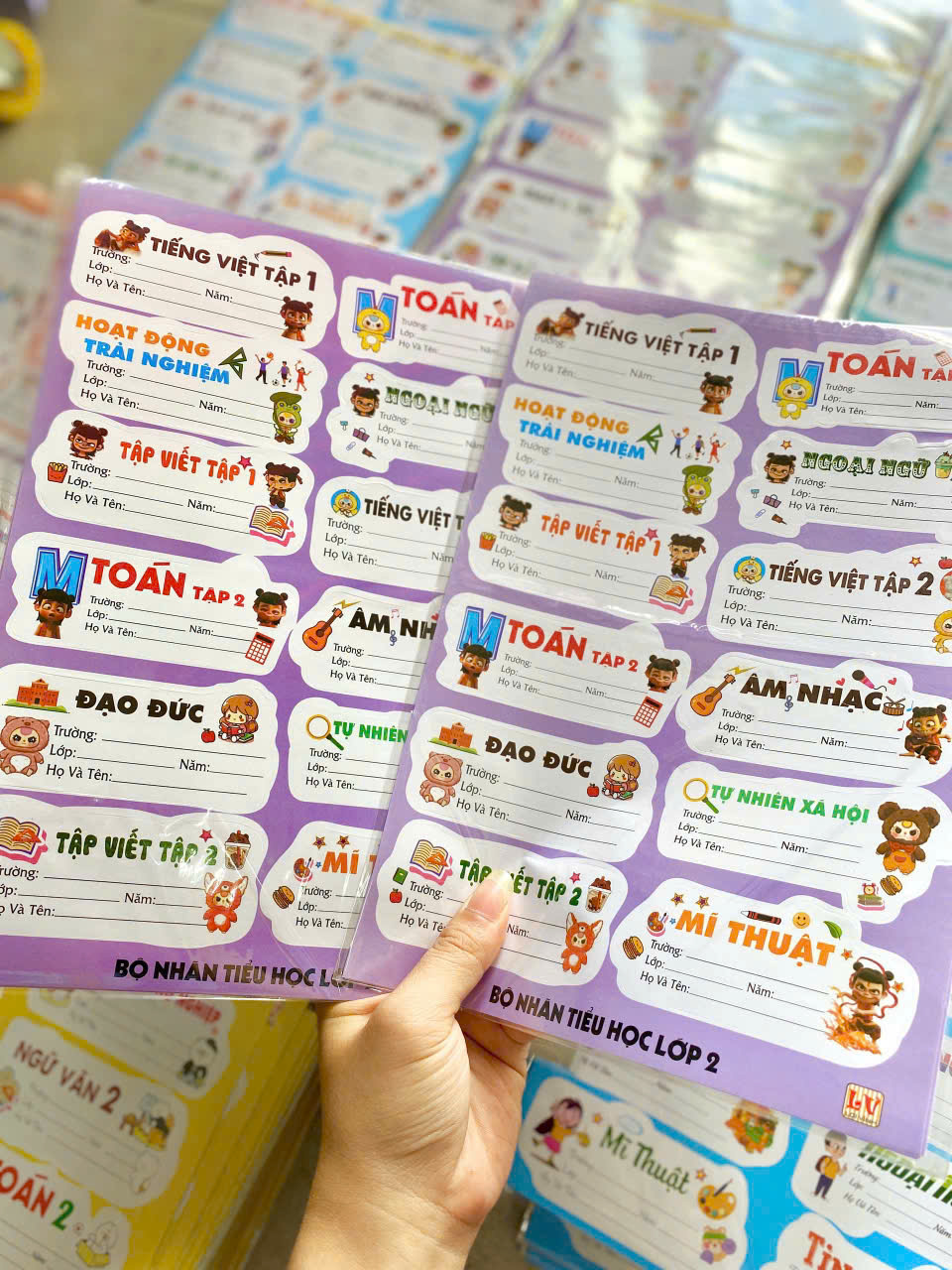 Nhãn Vở Môn Học Theo Lớp 001