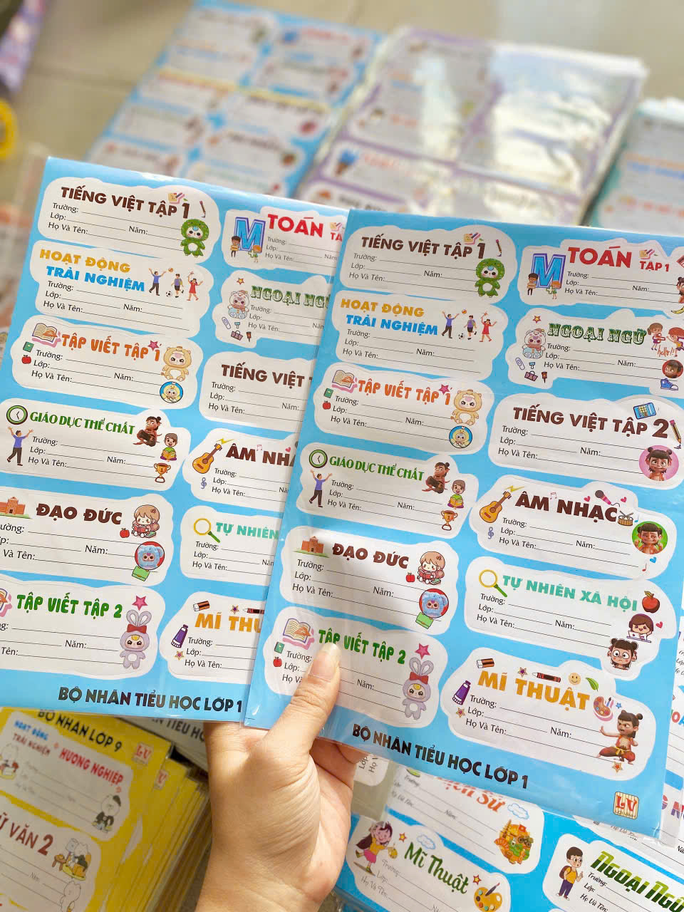 Nhãn Vở Môn Học Theo Lớp 001