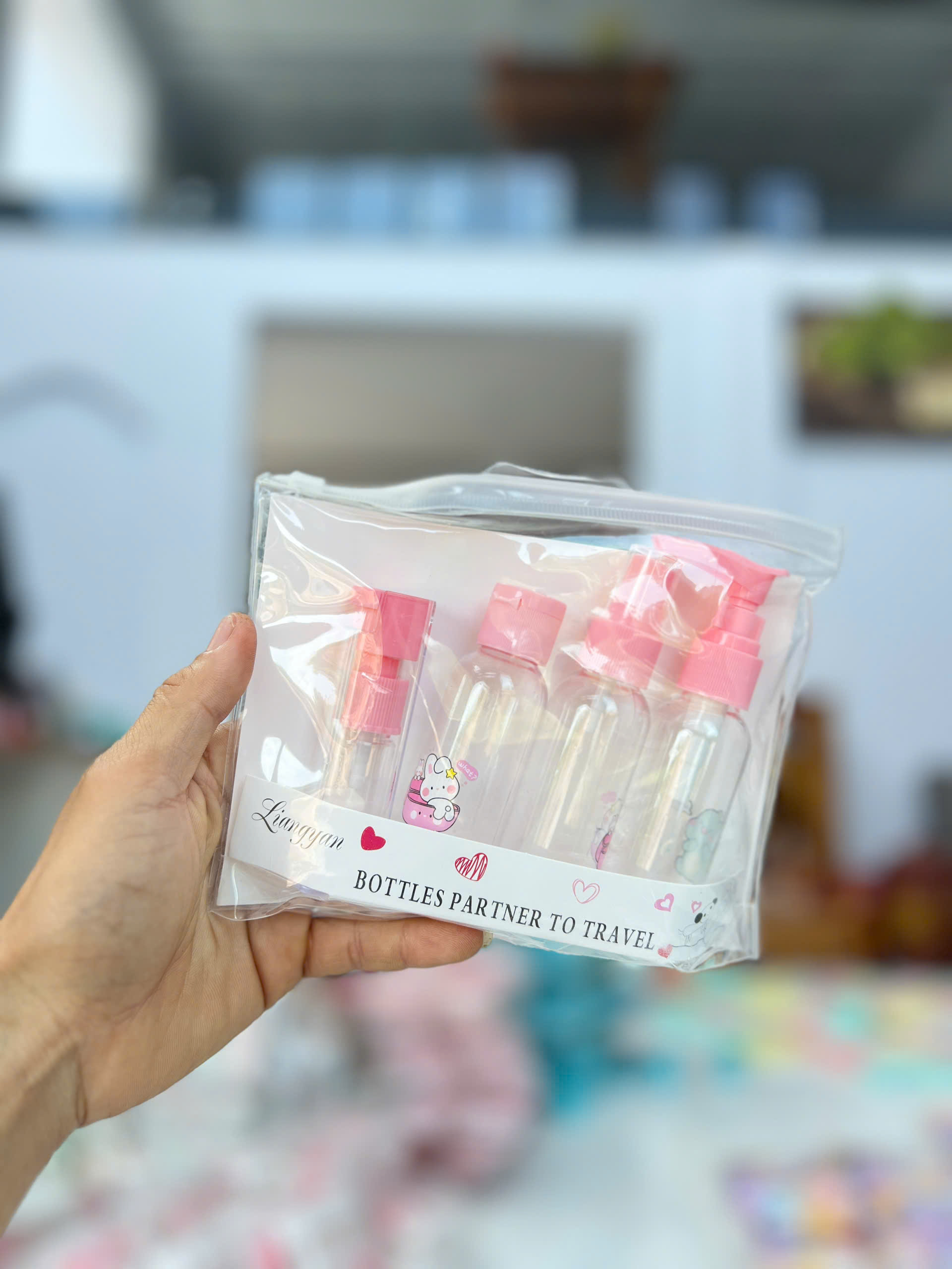 Set 4 Chai Chiết Hồng RC392