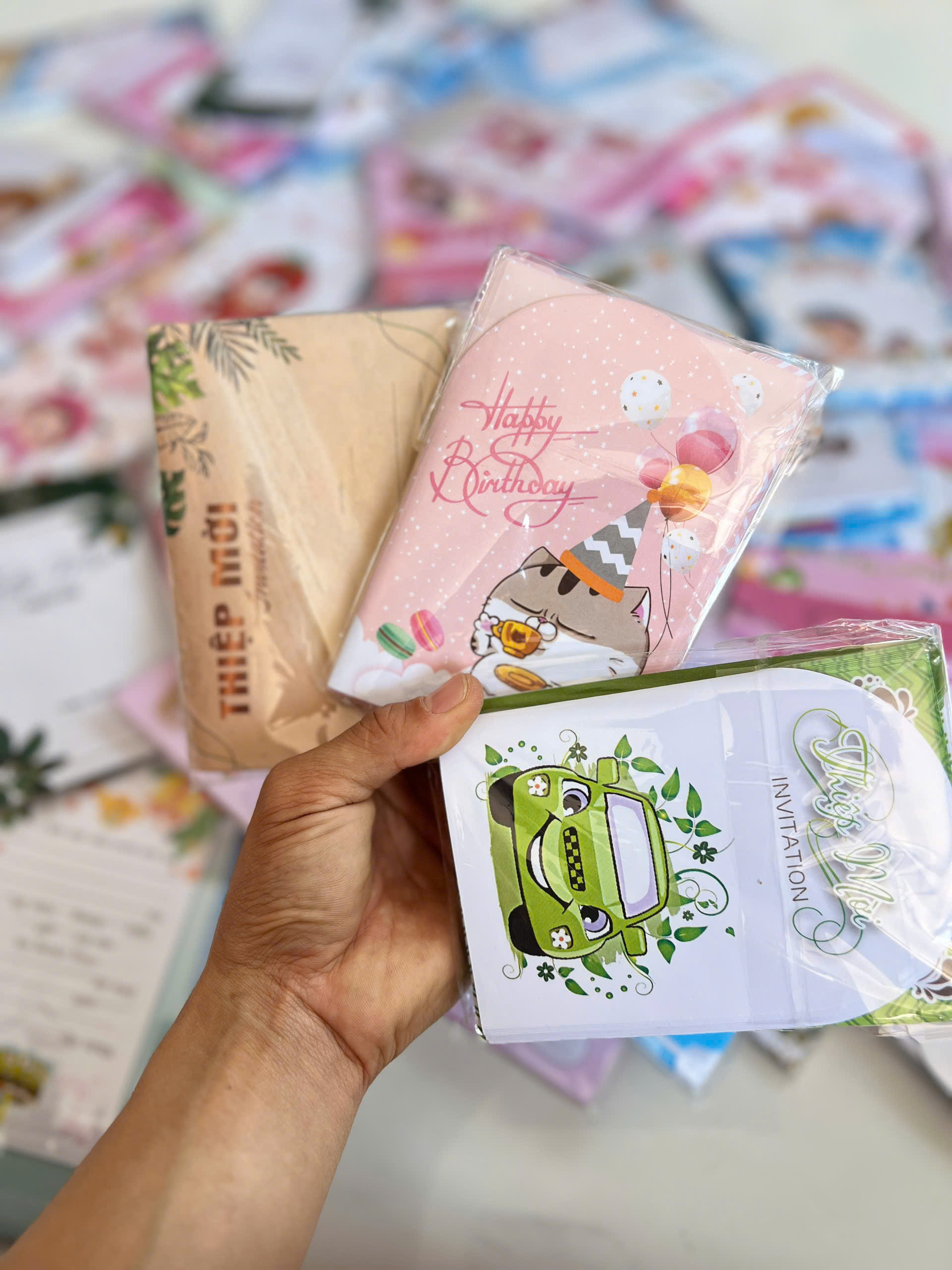 Thiệp Mời Sinh Nhật ND01 (xấp 10c 1 mẫu )