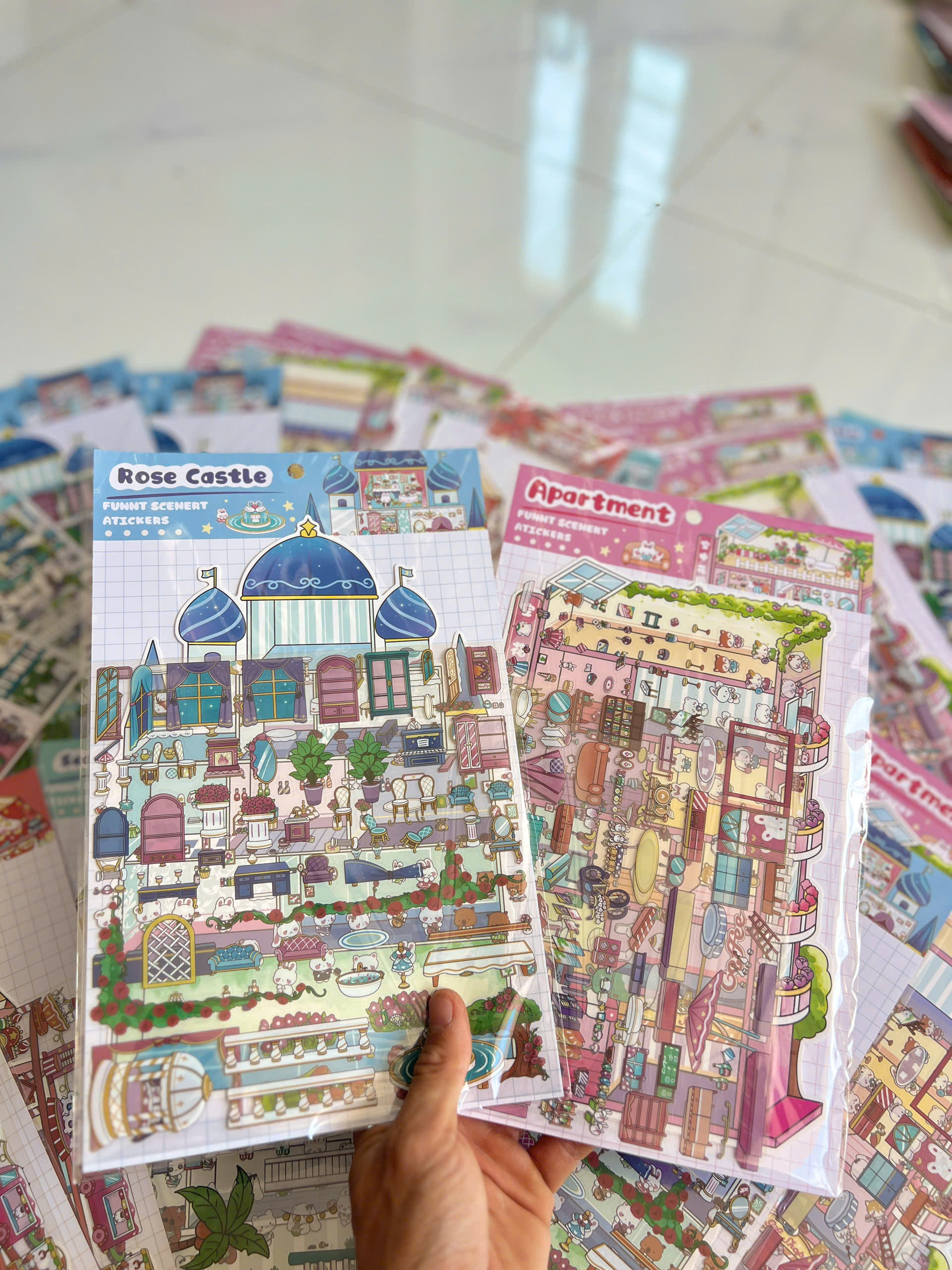 (SET 10 ) Sticker 3D Nhà