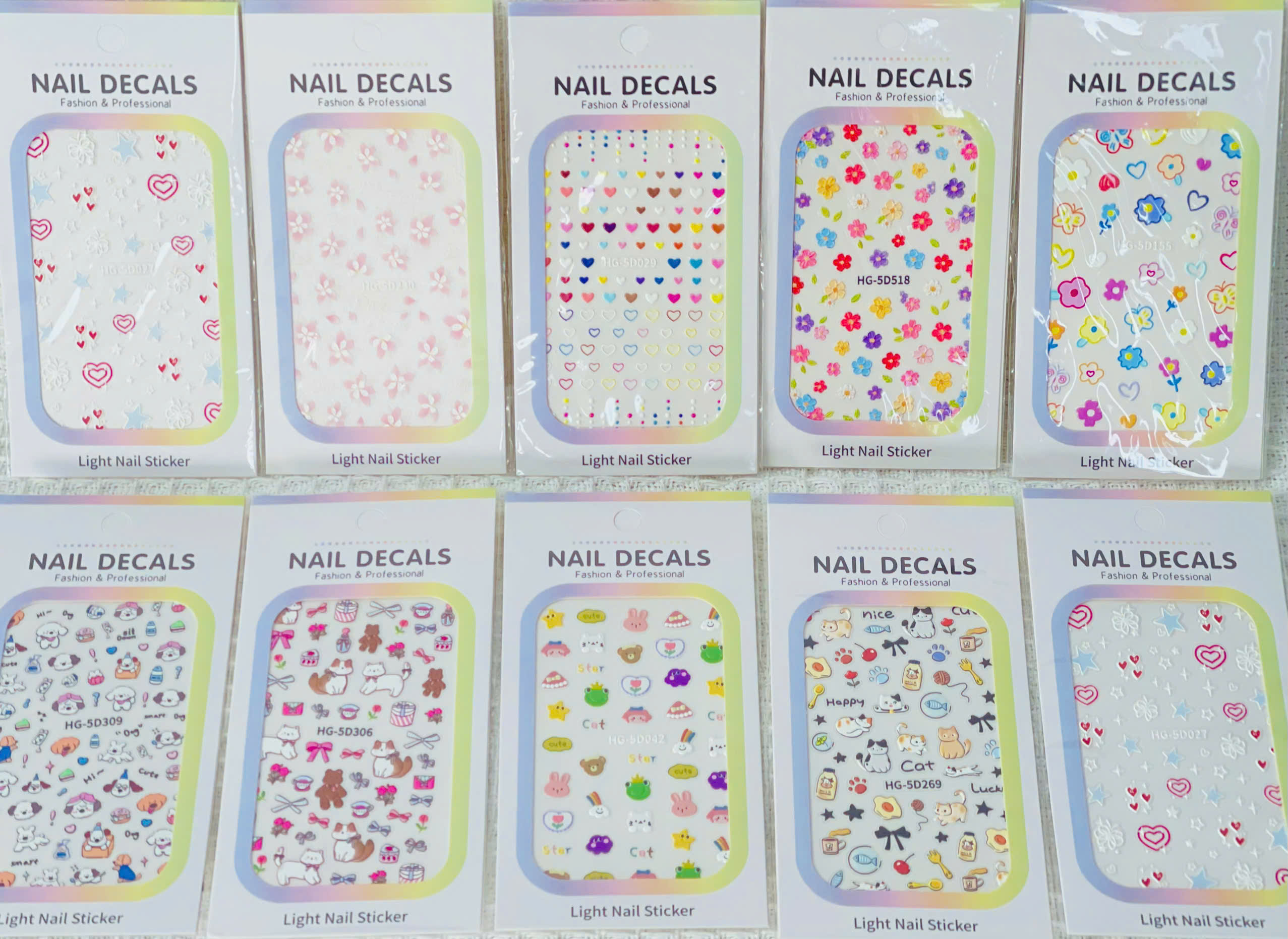 Set 10 Sticker Dán Móng RCSTK11