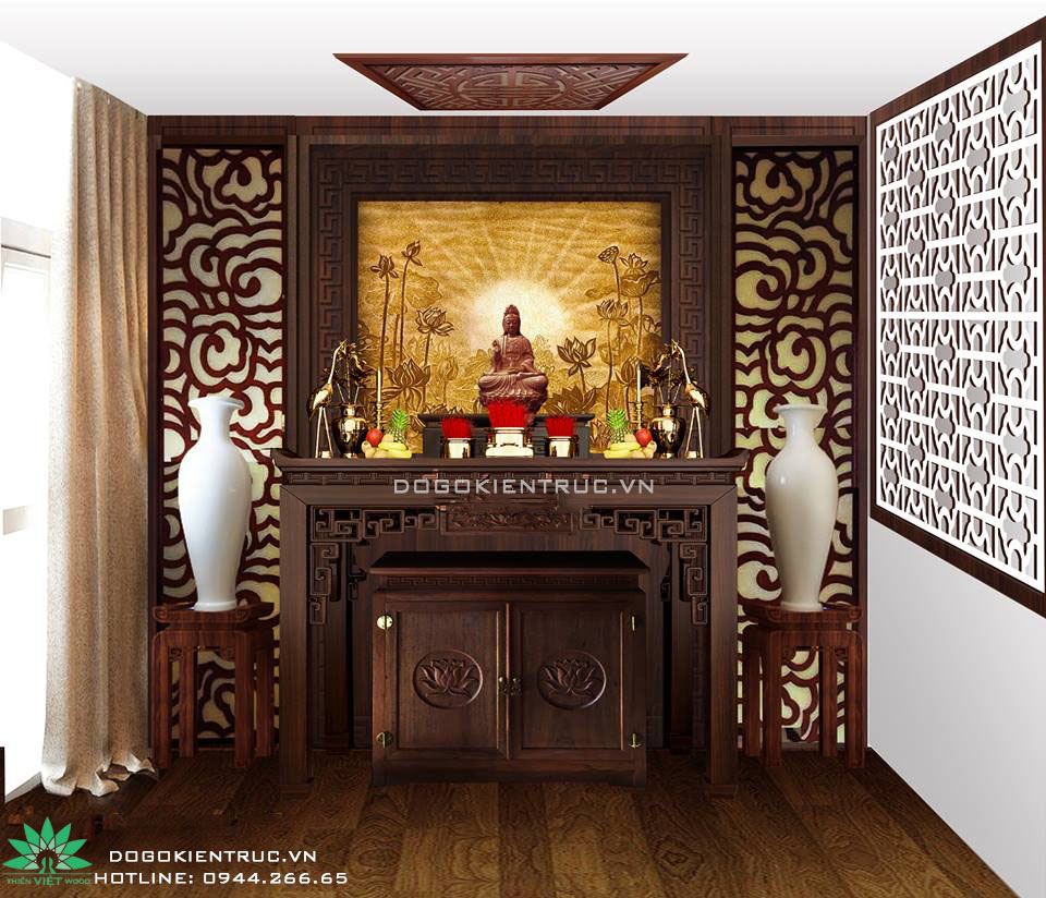 Bàn thờ, tủ thờ cho nhà chung cư nhỏ - các mẫu đẹp, hiện đại | Đồ Gỗ Kiến Trúc
