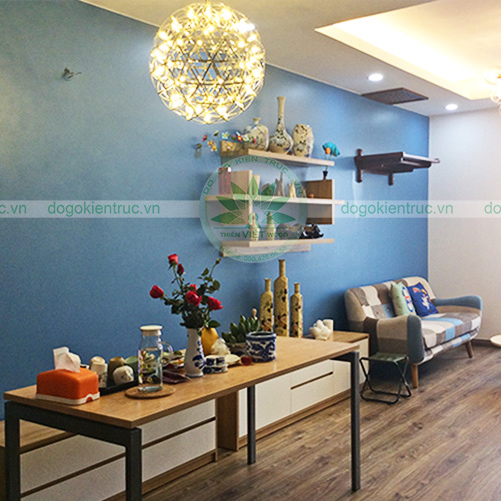 Bàn thờ treo tường hiện đại chung cư nhà anh Quang - 129D Trương Định Complex