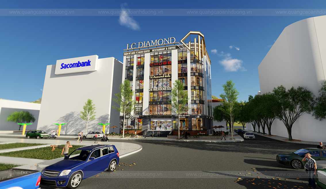 LC Diamond Plaza Lào Cai - Biển quảng cáo đẹp giữa trung tâm TP Lào Cai