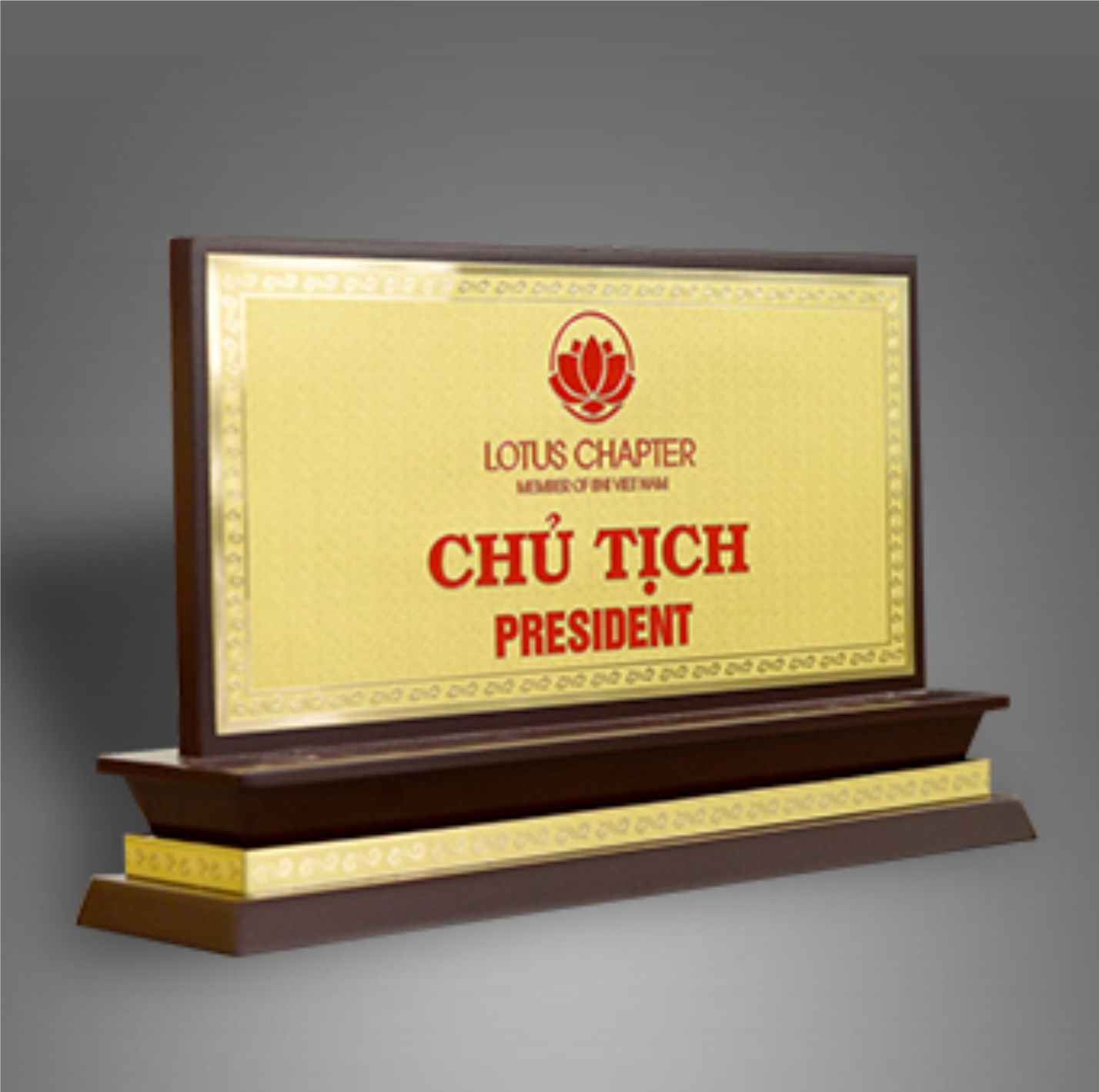 Biển chức danh kim loại 1