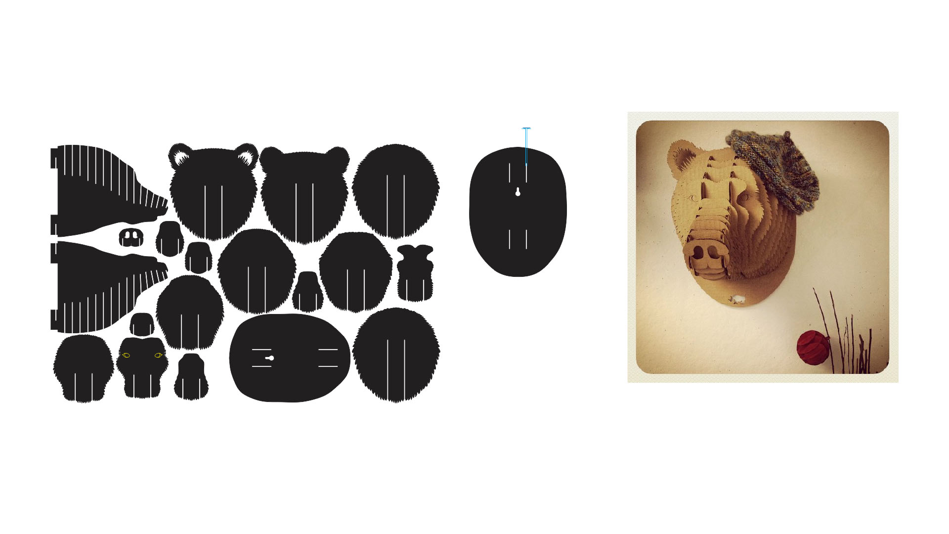 CNC mẫu decor hình đầu con gấu