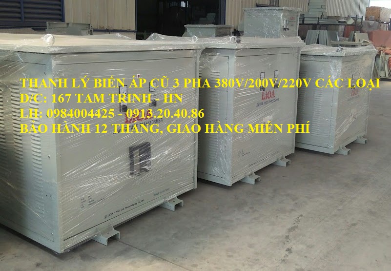 Thanh lý biến áp lioa 3 pha cũ các loại