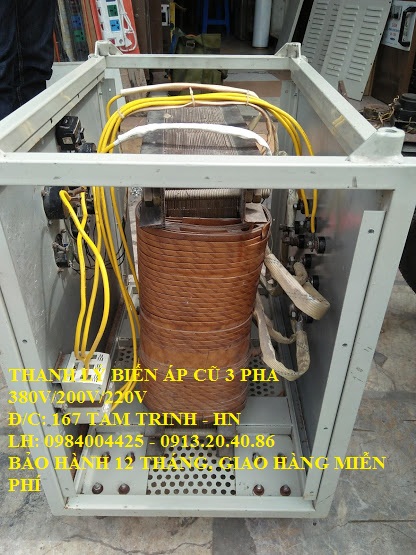 bên trong biến áp 3 pha lioa cũ 