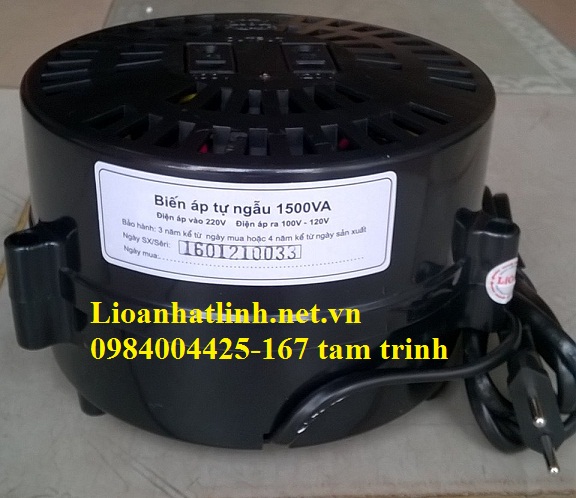 biến áp tự ngẫu lioa 1500va