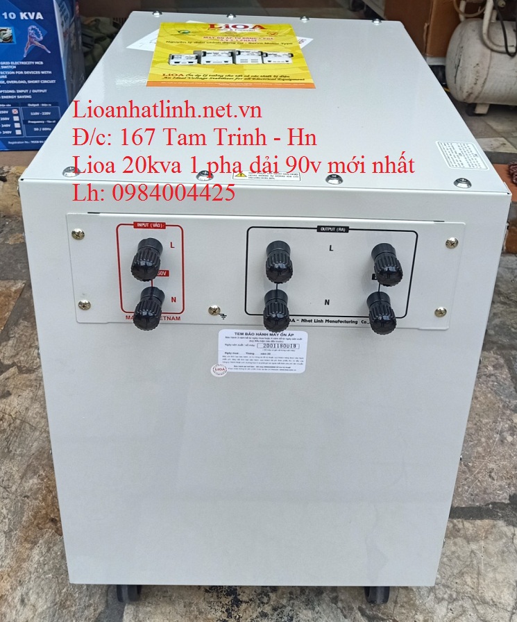 ỔN ÁP LIOA 20KVA 1 PHA ĐỜI MỚI 2020