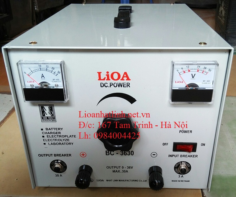 MÁY NẠP ẮC QUY TỰ NGẮT LIOA BC - 3630